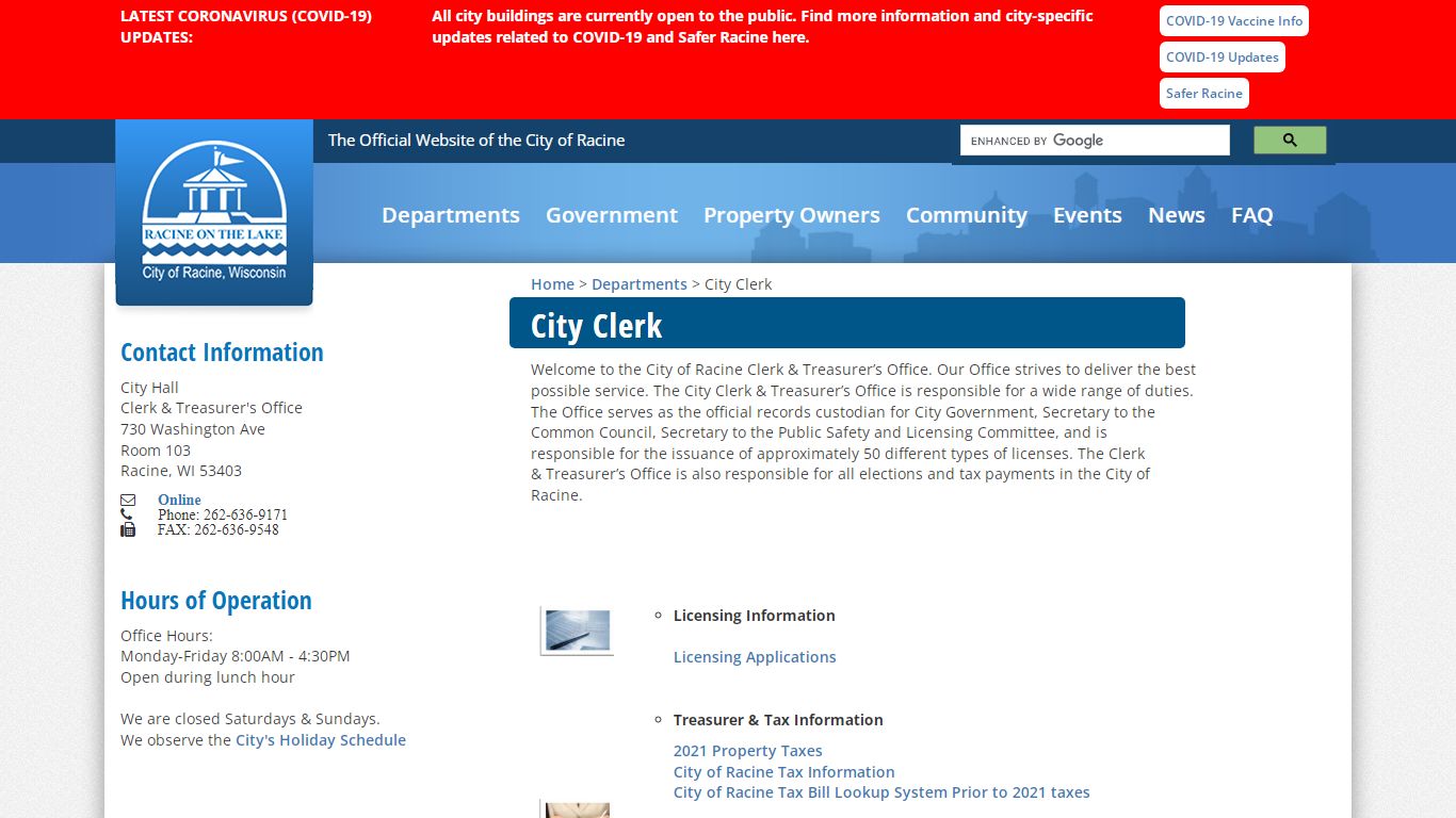 City of Racine | City Clerk