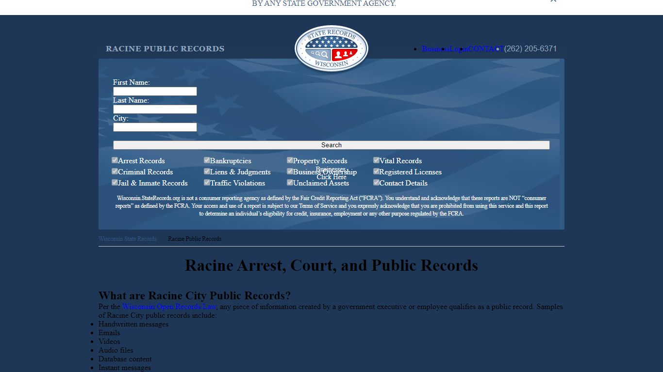 Racine Arrest and Public Records | Wisconsin.StateRecords.org
